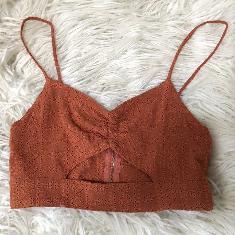 Flynn Skye eyelet crop top